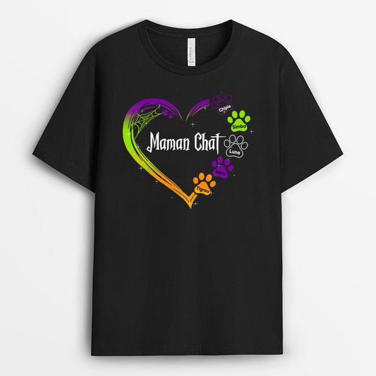 0456A160AFR2 Cadeau Personnalise T shirt Pattes Maman Coeur Halloween_87606984 3230 4d89 8ee8 ff10f5ff0093