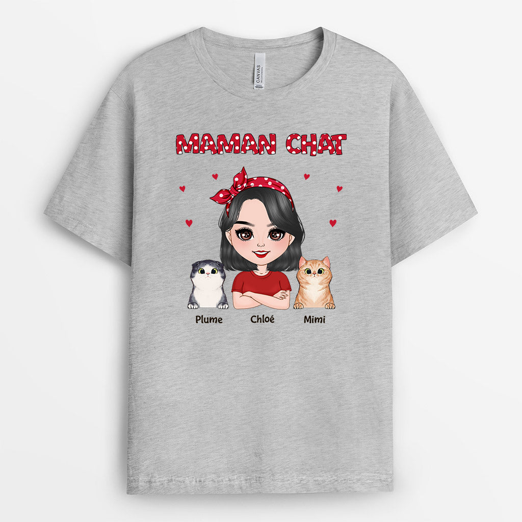 0479AFR2 Cadeau Personnalise T shirt Maman Chat Amoureux Des Chats_36909947 4907 492e 8b31 5648845ce1d0