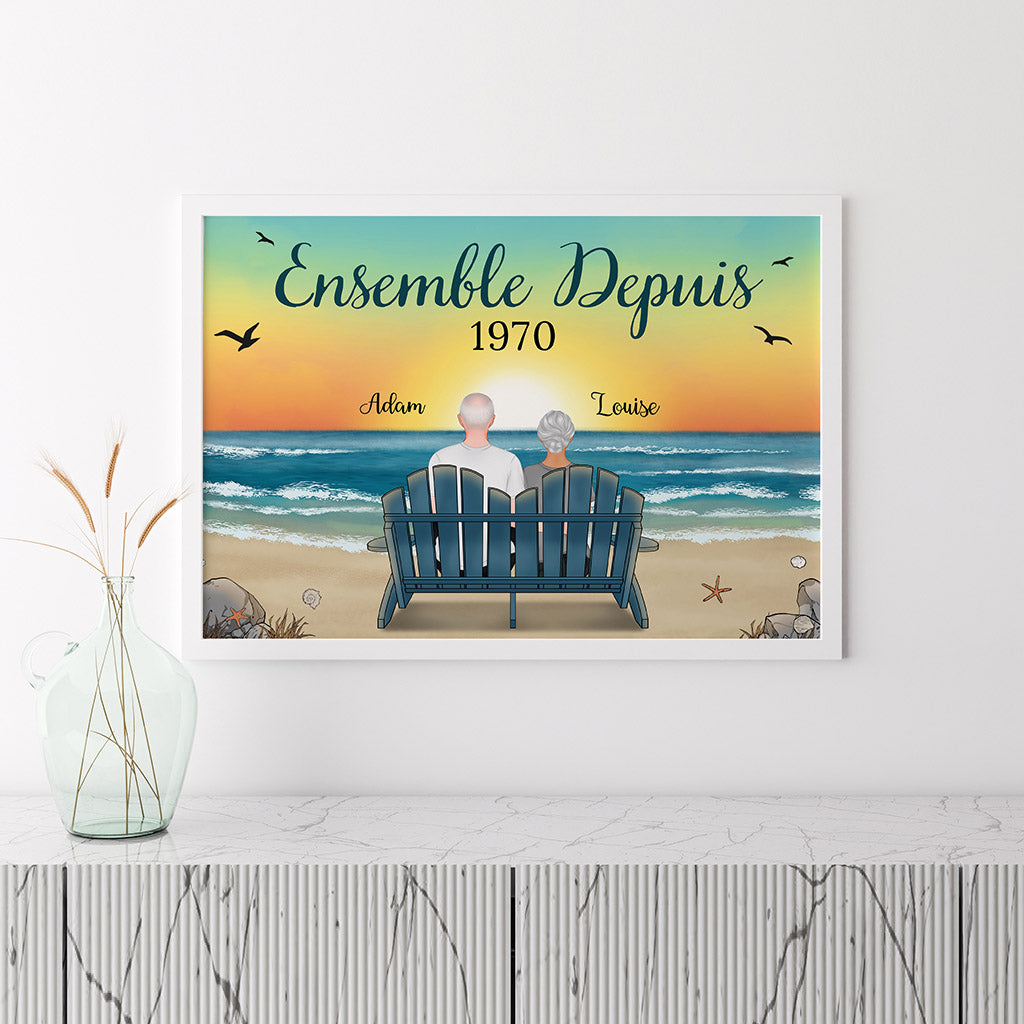 0489S595GFR3 Cadeau Personnalise Poster Personnes Couples Plage_ae4929cf c993 4837 adc5 c52a726e3125