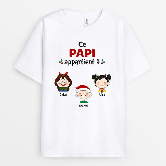 0495AFR1 present Personnalise T shirt enfants Papi Papa_a55f904b 75a2 4ca3 9943 149600a05a5f