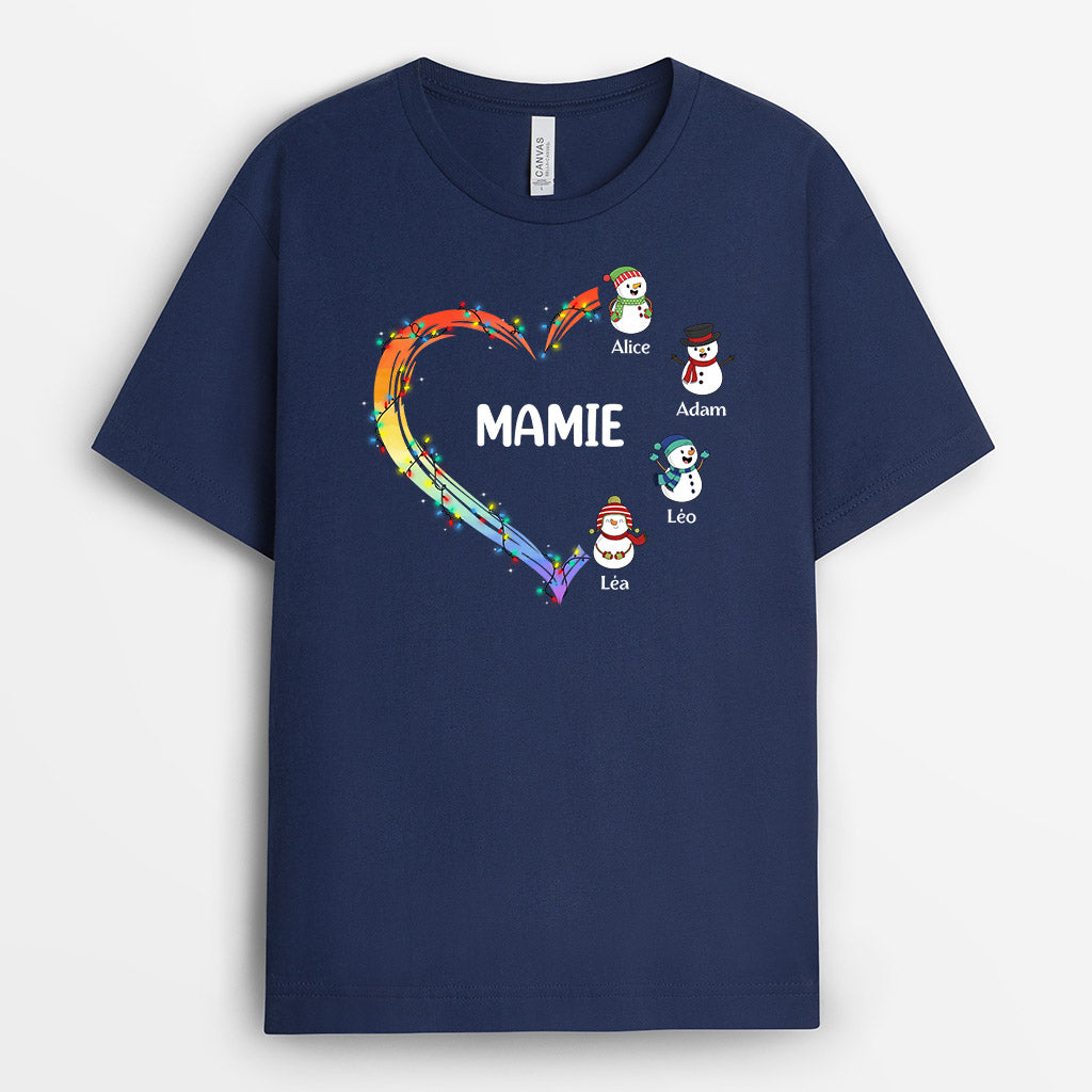 0526AFR1 Cadeau Personnalise T shirt Coeur Maman Mamie Noel_e97041f3 94e0 497f 956a c5aa3d7f0769