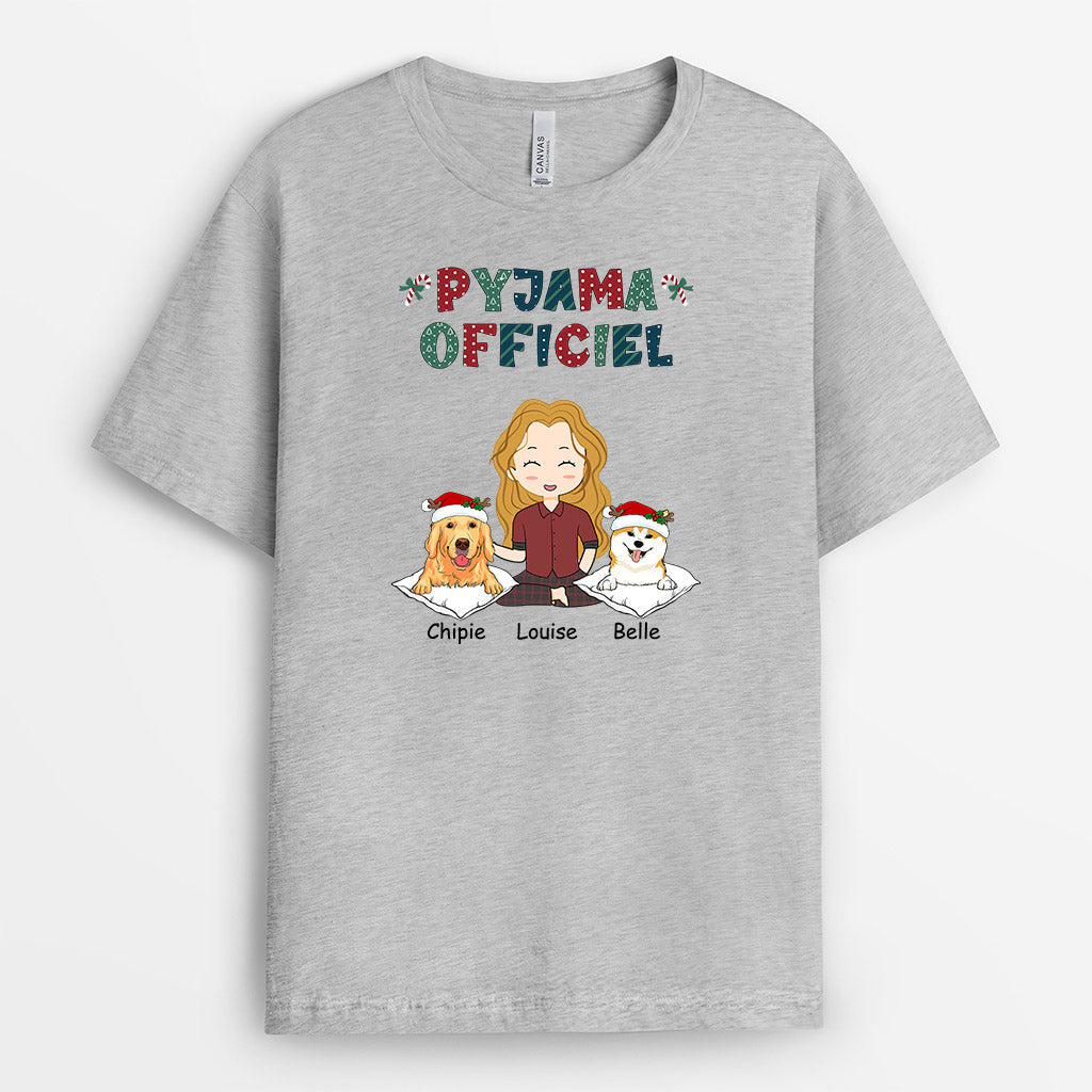 0538AFR2 Cadeau Personnalise T shirt Pyjama Amoureux Des Chiens Noel_17a60729 3792 4365 a810 c07f33f31caa