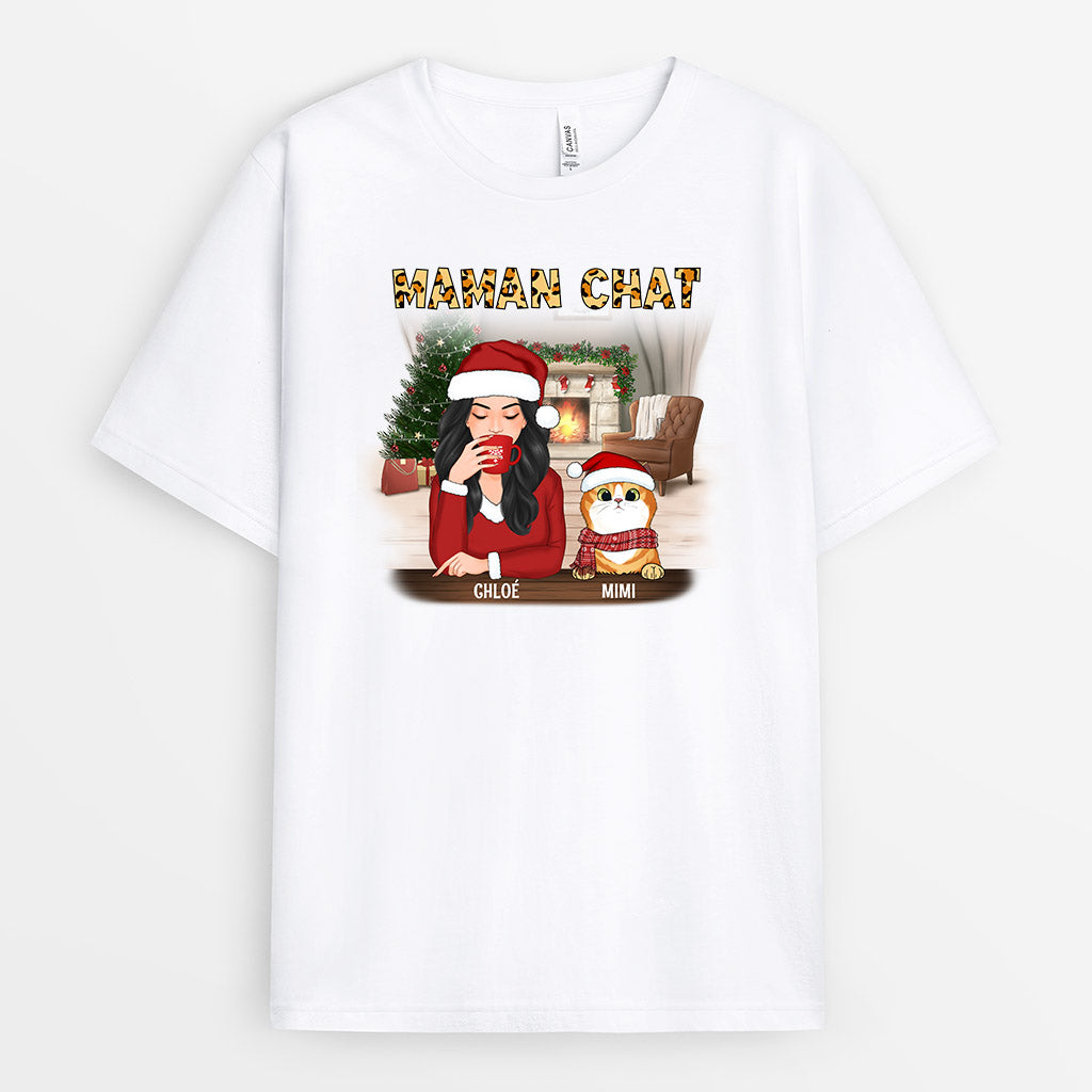 0542AFR1 Cadeau Personnalise T shirt Maman Chat Amoureux Des Chats_9cdd5b60 cd10 4eb0 babf a3bad09ca1ae