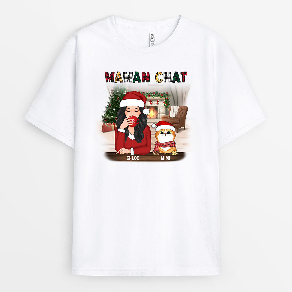 0542AFR3 Cadeau Personnalise T shirt Maman Chat Amoureux Des Chats_1f8af3f2 c19e 4109 8040 563af994e5aa