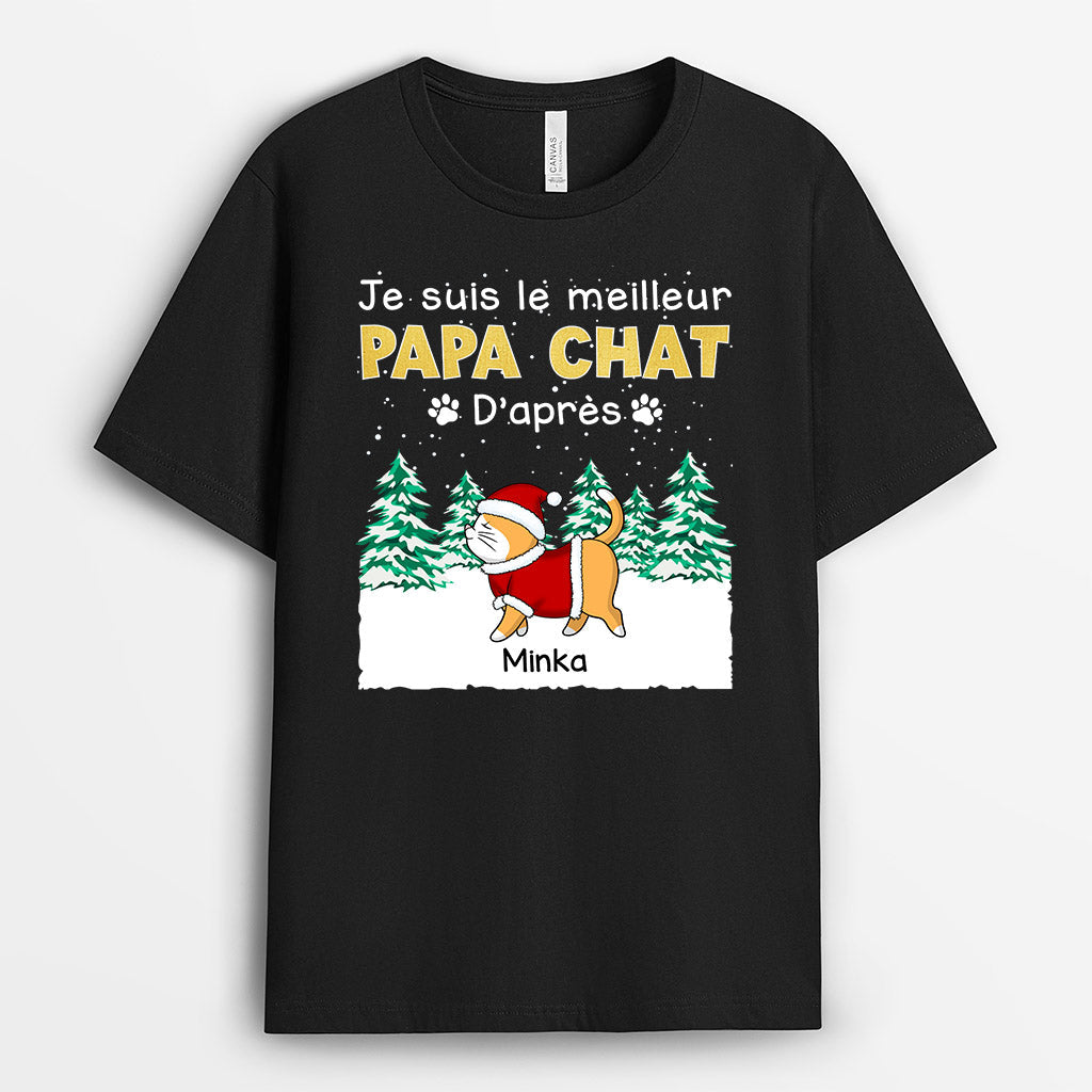 0545AFR2 Cadeau Personnalise T shirt Maman Papa Chat Amoureux Des Chats_d2d6ebd9 10b3 4da8 872f 03330612c92a