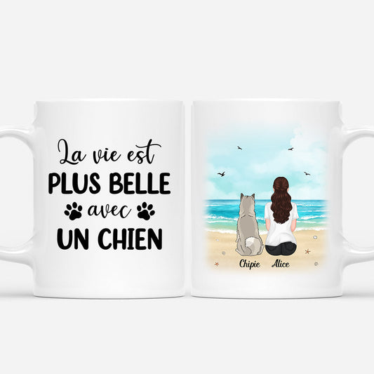 0561MFR1 Cadeau Personnalise Mug Vie Meilleure Amoureux des chiens_66990a99 9471 45c6 962e a315bca7a57b