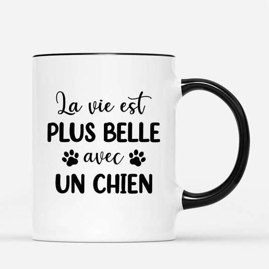 0561MFR2 Cadeau Personnalise Mug Vie Meilleure Amoureux des chiens_85466bb0 24b5 4927 8ad6 a3cd86527311