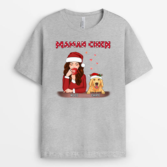 0576AFR1 Cadeau Personnalise T shirt Chien Amoureux des Chiens Noel_f5506b60 a1ab 4882 b99d fca8337bee71