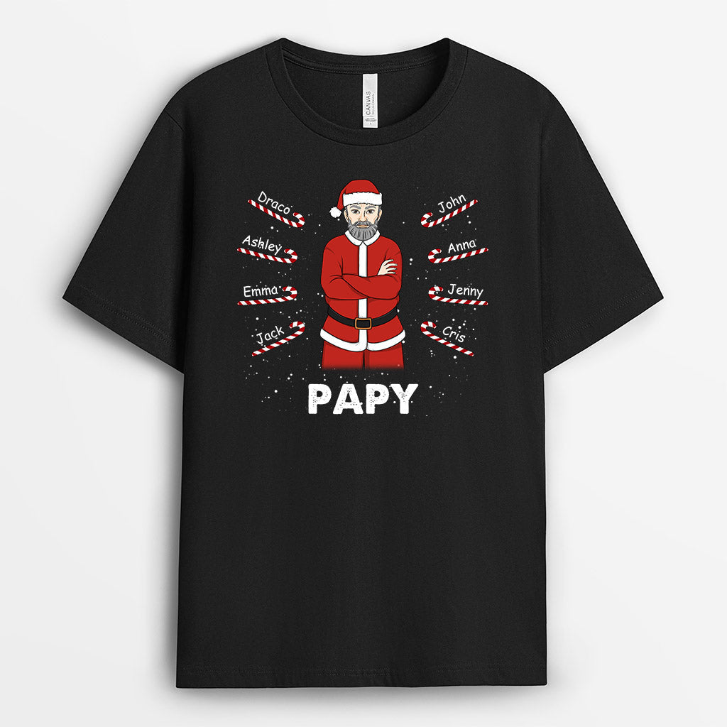 0591AFR1 Cadeau Personnalise T shirt Papa Papy Noel_a4e24ade 48c4 41bc 922d 3448c124ca25