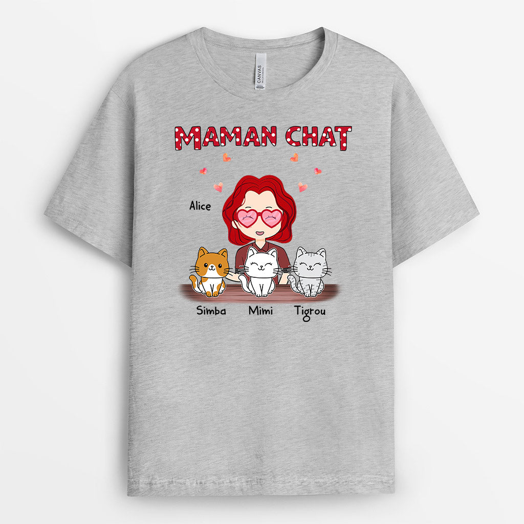 0596AFR2 Cadeau Personnalise T shirt Maman Chat Amoureux des Chats Noel_2f454c86 4397 4918 b4f9 bd57b9c1f832