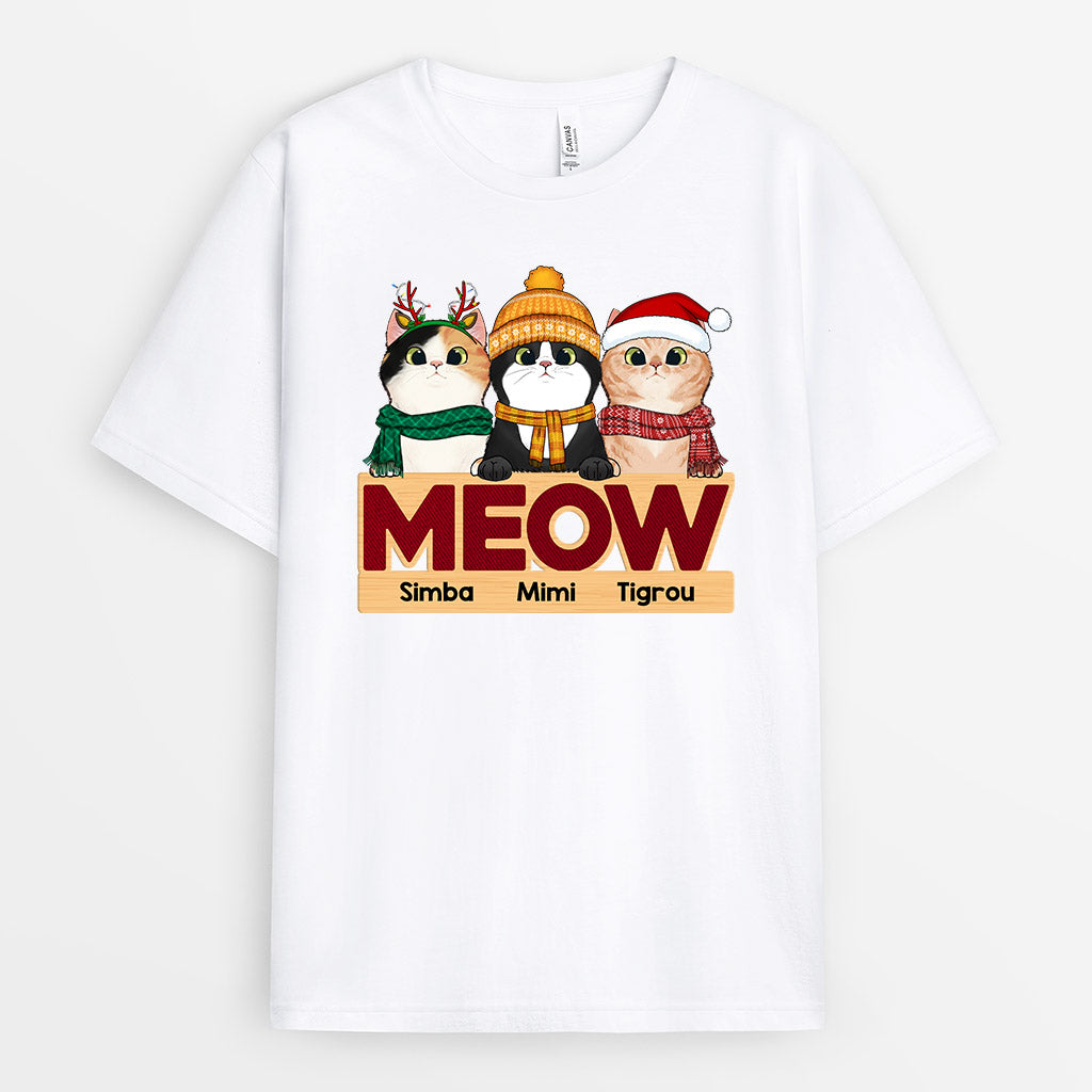 0613AFR1 Cadeau Personnalise Meow T shirt Amoureux desChats Noel_03d0e57a 4ad8 4fbd 8342 1efd8493f85f