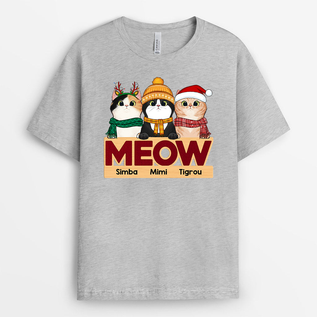 0613AFR2 Cadeau Personnalise Meow T shirt Amoureux desChats Noel_06b46efa 1bdf 4c54 abac bb823cebf4f0