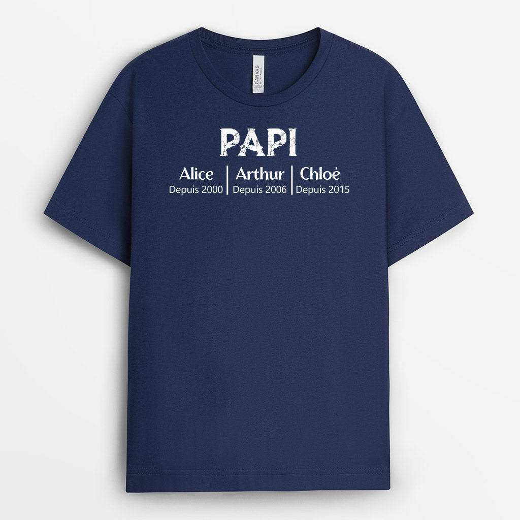 0617AFR1 Cadeau Personnalise T shirt Papa Papi_7ddbff79 3aa4 4c84 8d2b 9ad388fc6edd