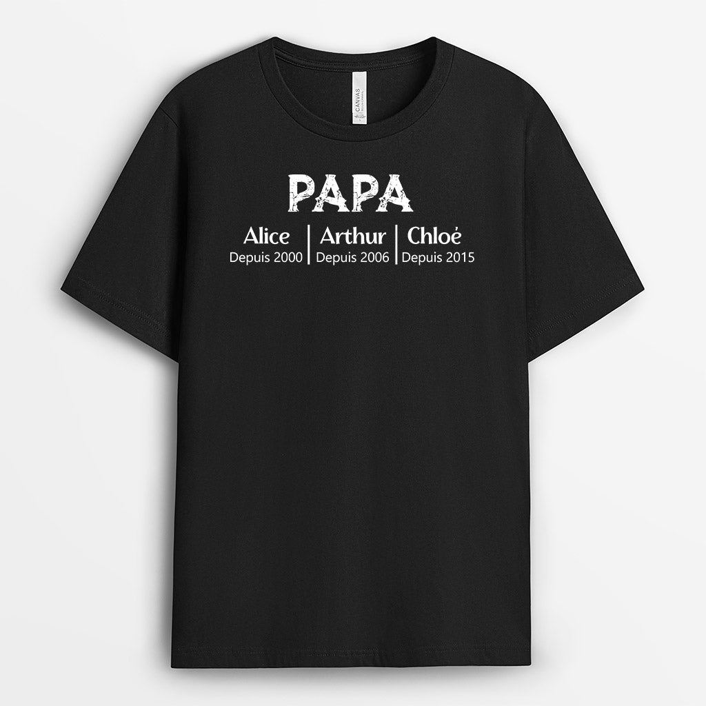 0617AFR2 Cadeau Personnalise T shirt Papa Papi_c0a9504d 039d 472f 88d4 32f76a4afb6f