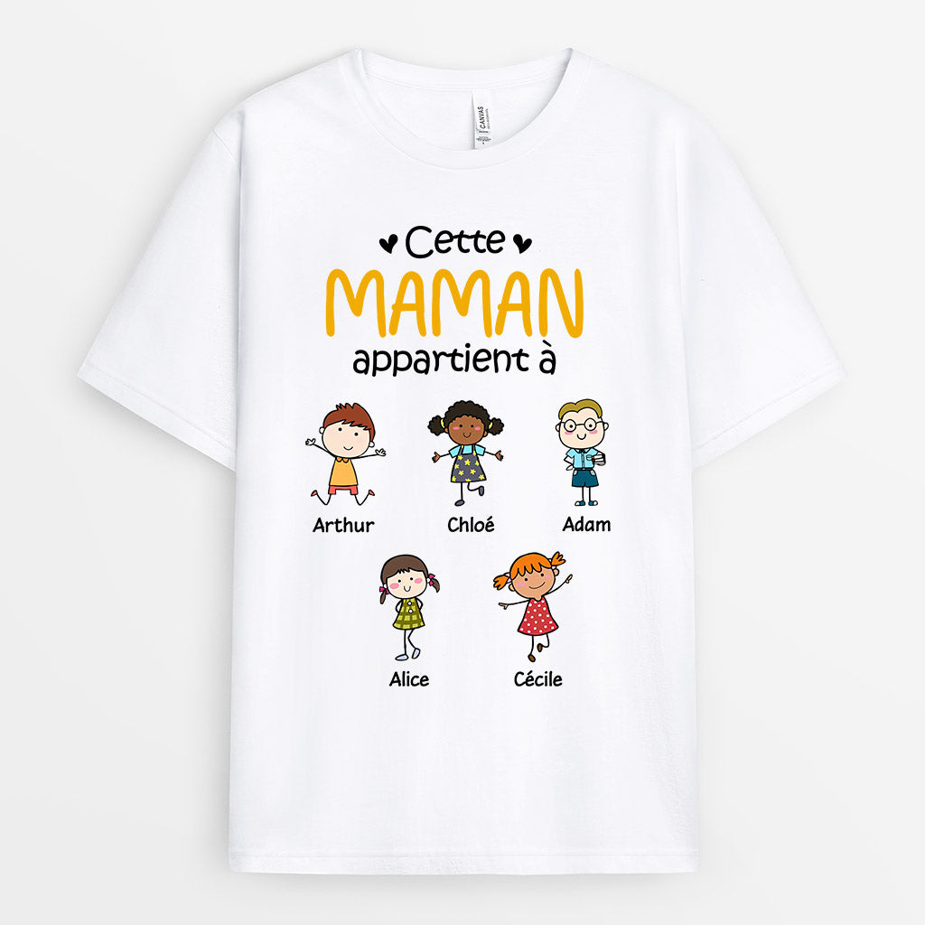 0618AFR2 Cadeau Personnalise T shirt Mamie Maman_d01e0796 4203 41a7 bfc6 92a1aeea5d7d