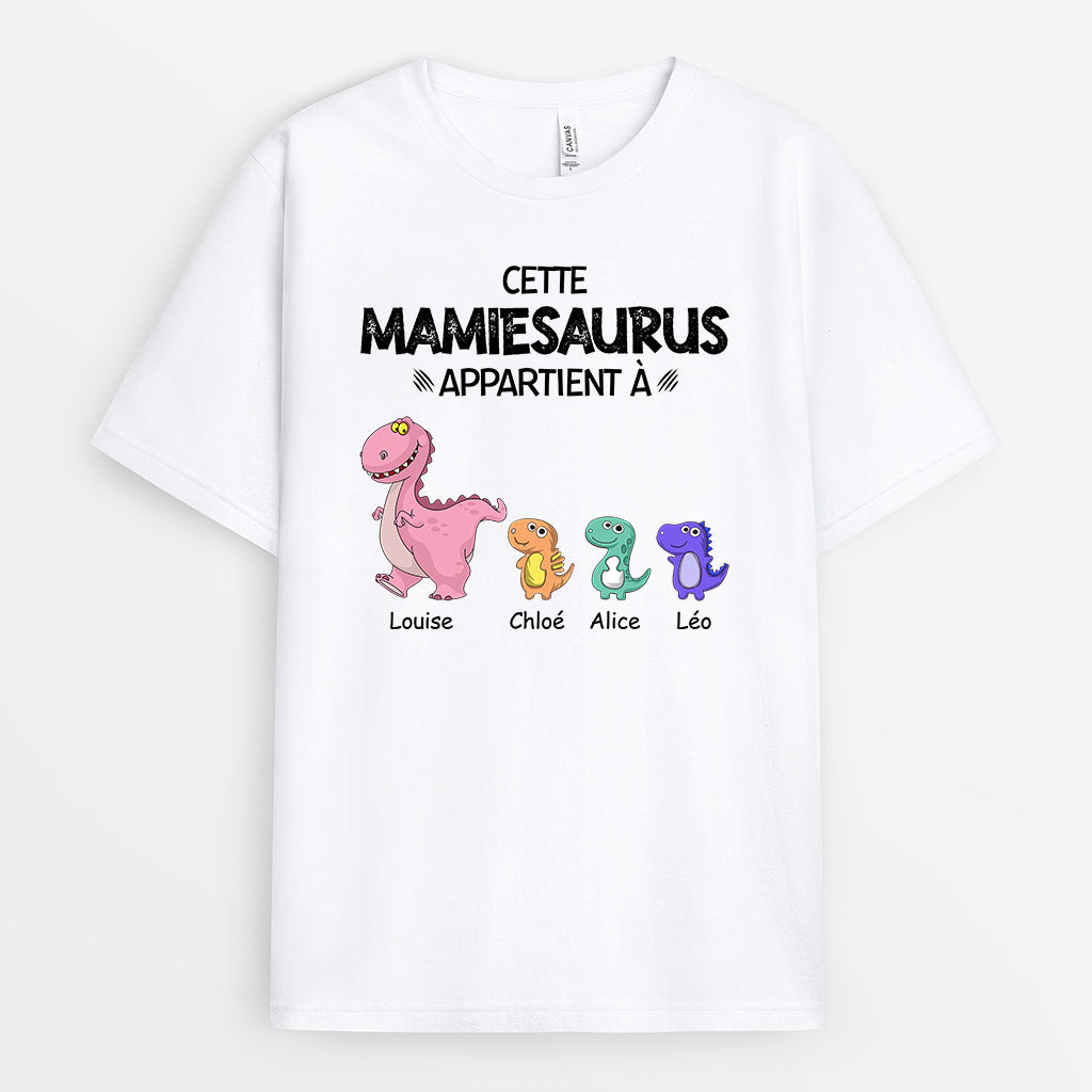 0636AFR1 Cadeau Personnalise T shirt dinosaure Mamie Maman_af181d2b 3d2c 4e2d 893d bef169c53a24