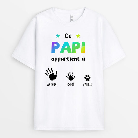 0637AFR1 Cadeau Personnalise T shirt Papa Papi_82555756 85b6 45b8 a319 9d20b33cd1fc