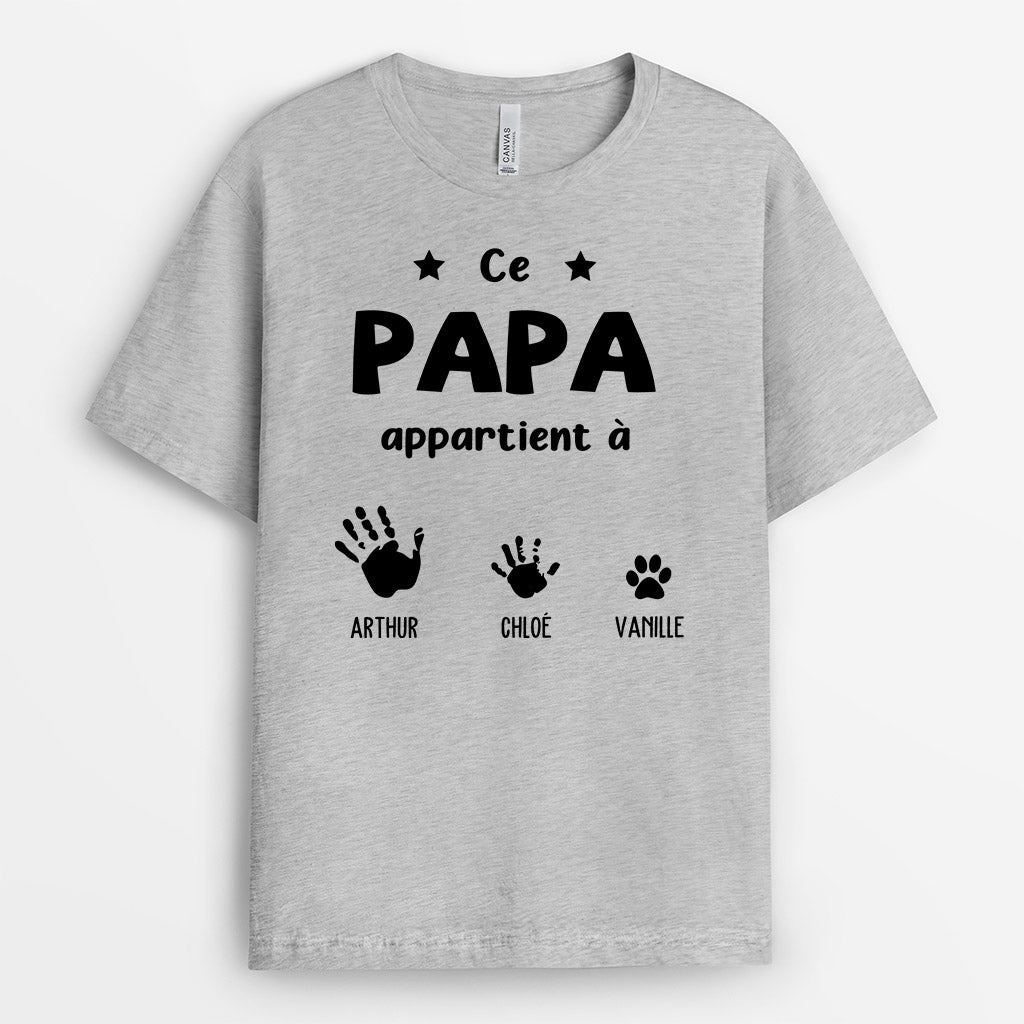 0637AFR3 Cadeau Personnalise T shirt Papa Papi_bf1a932a 016a 49bd a03c 659dcf16f79a