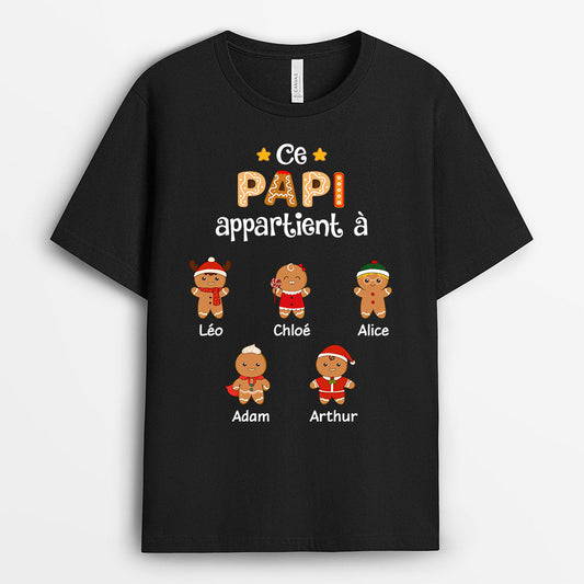 0661AFR1 Cadeau Personnalise T shirt Papi Papa Noel_4789451f 7475 4ab6 83d8 9498576e6db0