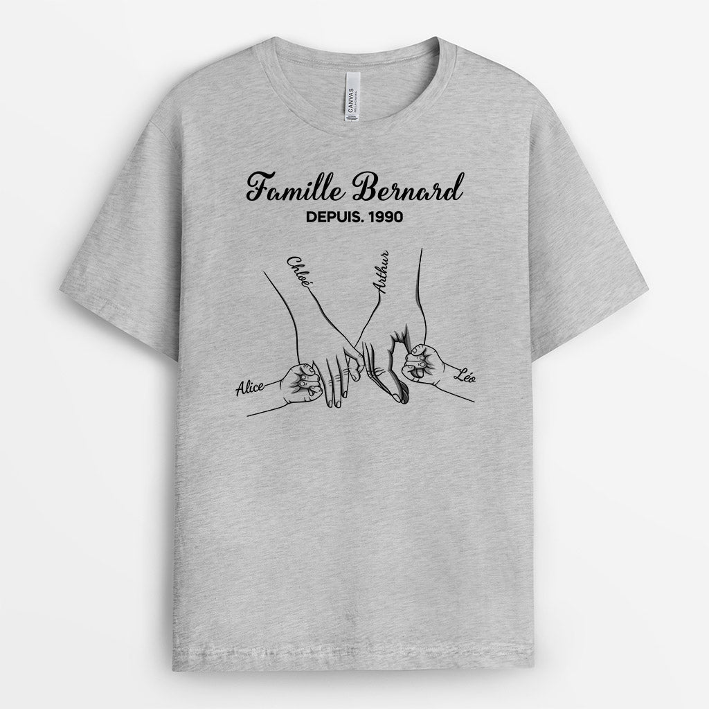 T shirt personnalise Famille Maman Papa Cadeau de naissance original et utile
