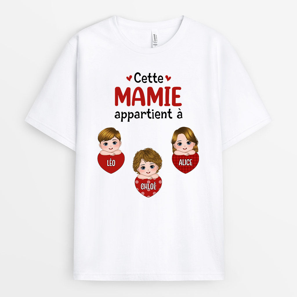 0696AFR1 Cadeau Personnalise T shirt Coeurs Mamie Maman Fetes DesMeres_993c5448 91fe 4a42 a112 882b7140d8ba