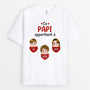 0696AFR1 Cadeau Personnalise T shirt Coeurs Papa Papi_e3dc82d1 937d 4e05 ae7b 49eadae244de