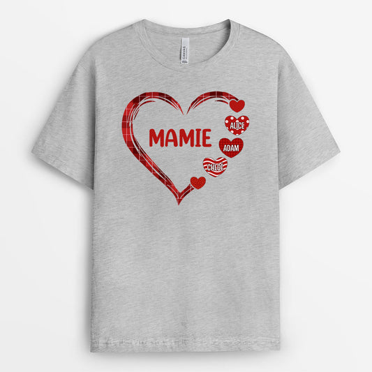 0723AFR1 Cadeau Personnalise T shirt Coeur Mamie Maman_07dea850 f762 4865 96e0 d565449d94a4