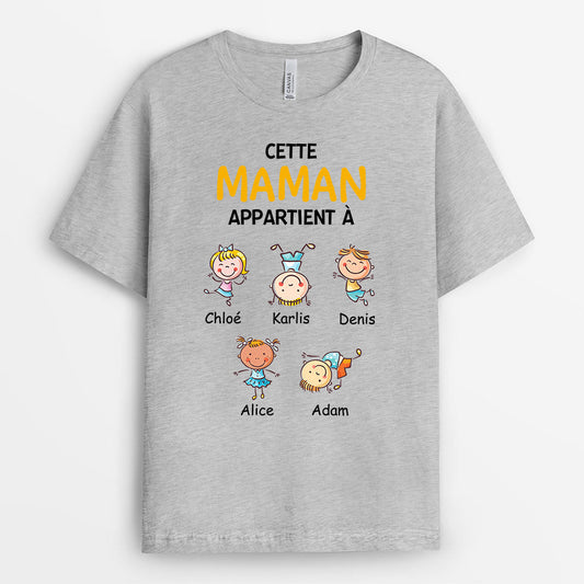 0741Afr1 Cadeau Personnalise T shirt Mamie Maman_cdb2d736 1b54 4aa1 972a dd925cf6594b