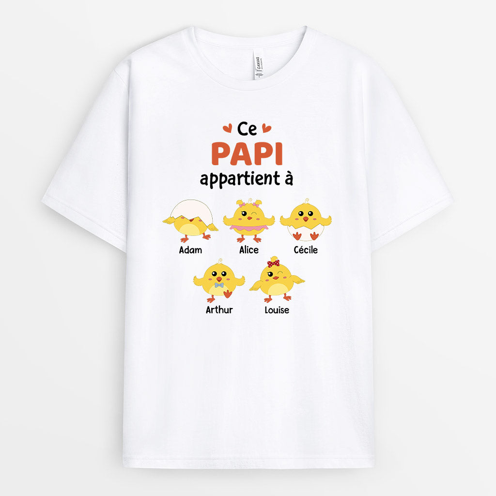 0750AFR1 Cadeau Personnalise T shirt Enfants Papi Papa_5e508fd5 432b 4d62 94bd 8954eff8ce7d