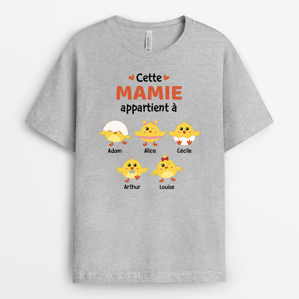 0750AFR2 Cadeau Personnalise T shirt Enfants Mamie Maman_b1390cba 69b0 4909 a155 1d4f2e052d6d