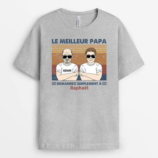 0757Afr2 Cadeau Personnalise T shirt Meilleur Papa Papi_f2eee6d7 b89c 4af5 bc3f 9e2b14137c8e