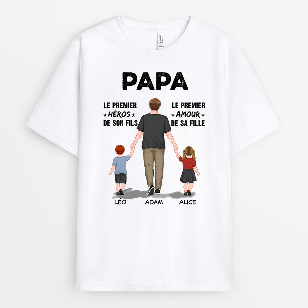0765AFR2 Cadeau Personnalise T shirt Heros Amour Papa Papi_2038ba69 ffc8 4295 82ce c89c581e198f