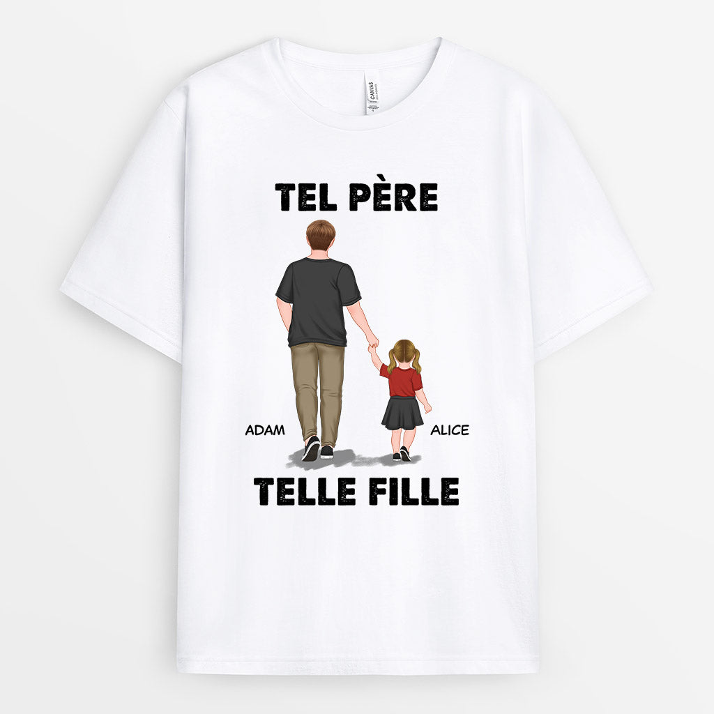 0770AFR1 Cadeau Personnalise T shirt Papa Fille Papa Papi_9b786413 b892 4b4c a722 5945356d642b