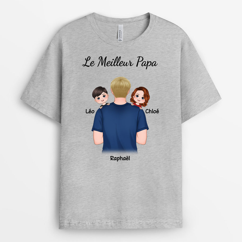 0771A290BFR1 Cadeau Personnalise T shirtMeilleur Papa Papi_84a63736 24b3 44c1 bec4 202d0b3e6263