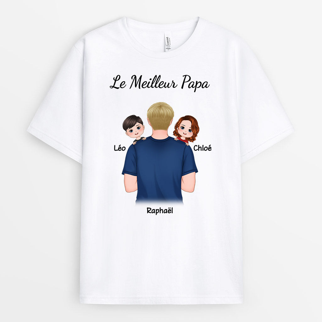 0771A290BFR2 Cadeau Personnalise T shirtMeilleur Papa Papi_de723f82 b0b9 4fc0 bdd5 1c9c03f142ad