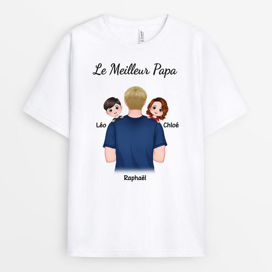 0771A290BFR2 Cadeau Personnalise T shirtMeilleur Papa Papi_de723f82 b0b9 4fc0 bdd5 1c9c03f142ad