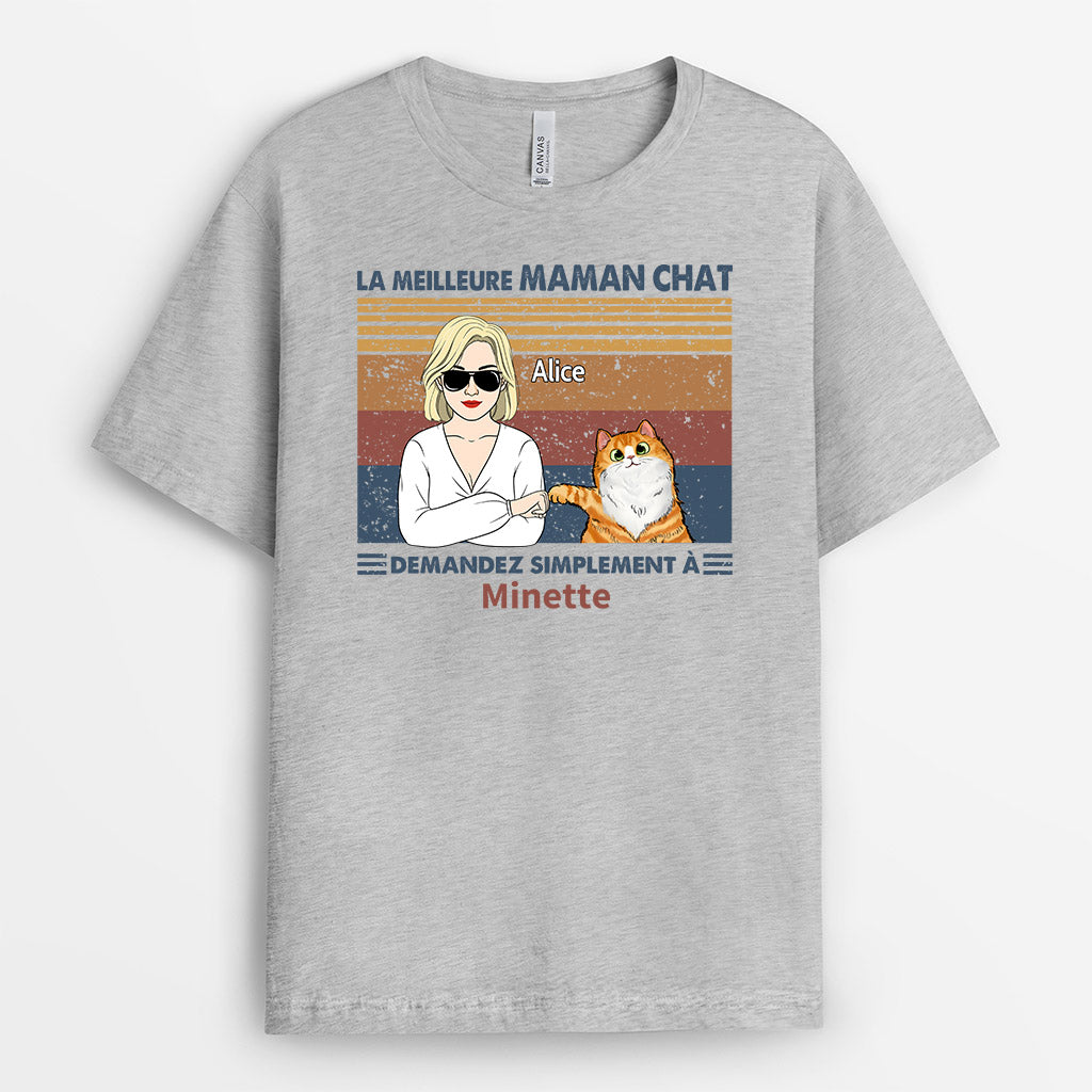 0774A298DFR1 Cadeau Personnalise T shirt Chat Amoureux des Chats_86b5b4ef 15f4 41d6 8f87 256b1a0f244f