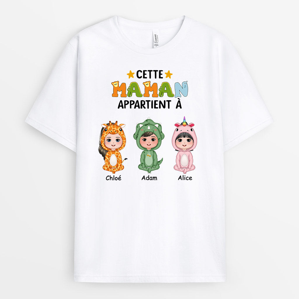 0792AFR1 Cadeau Personnalise T shirt Dinosaures Mamie Maman_23be8354 7afb 452a 9ad1 d65e98150b6f