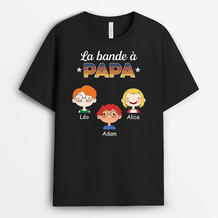 T-shirt La Bande à Papa Papi Sombre Personnalisé