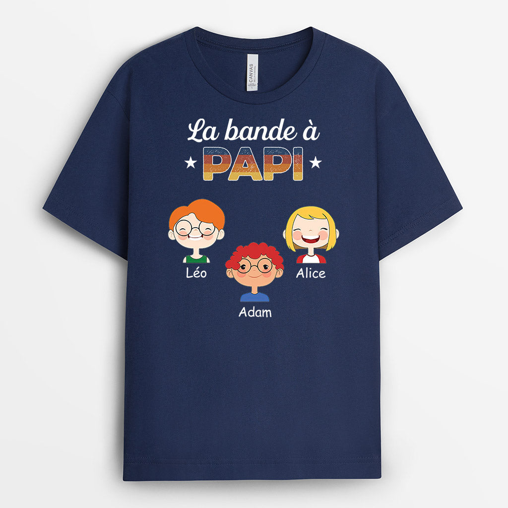 T-shirt La Bande à Papa Papi Sombre Personnalisé - Cadeau Plus