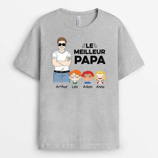 0826AFR1 Cadeau Personnalise T shirt Meilleur Papi Papa_8b4c5d12 eda0 4a13 962d 63d26b8352b8