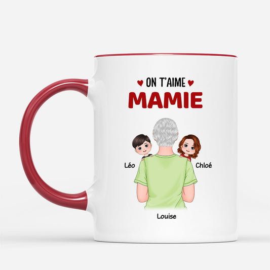 0830MFR2 Cadeau Personnalise Mug On T Aime Maman Mamie