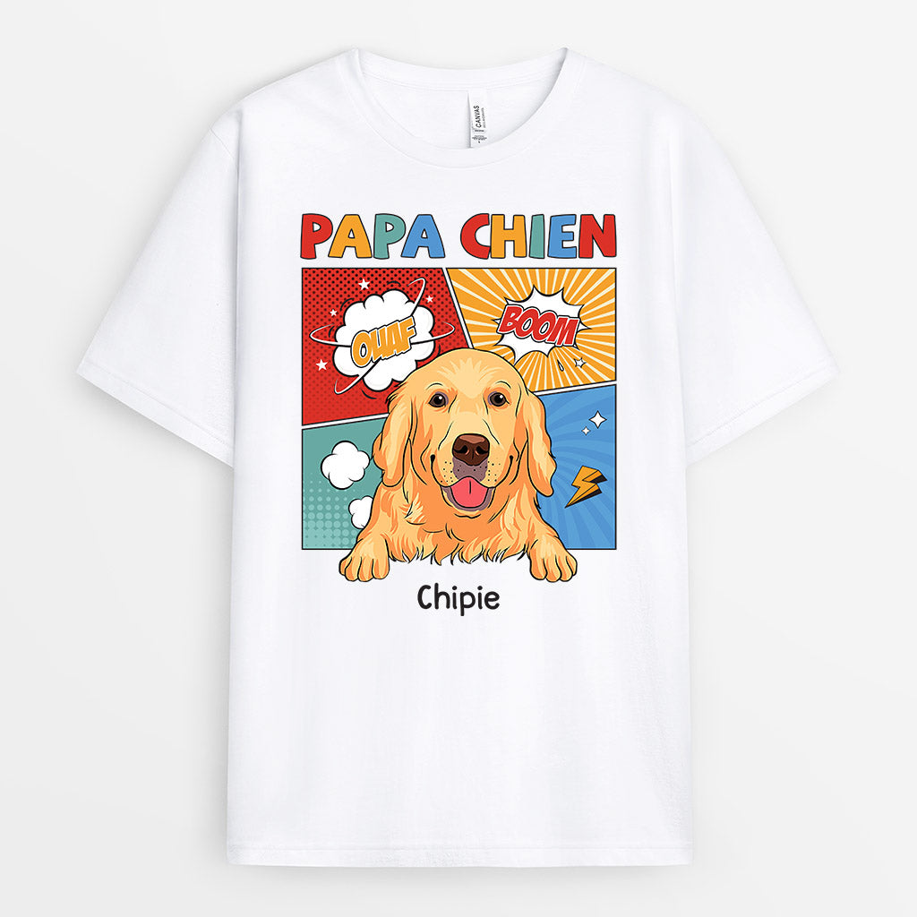 0833AFR1 Cadeau Personnalise T shirt Papa Chien Amoureux des Chiens_540077eb 7e83 4c73 ad7f 248ff0444bf4