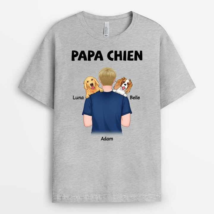 Sweat à Capuche « Papa Et Chien Akita » - Coupe Classique, 241g - Cadeau Pour Amoureux Des Chiens