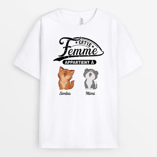 0843AFR1 Cadeau Personnalise T shirt Chat Amoureux des Chats_7ec76150 28d8 4f38 85aa b65e35ba4cc1