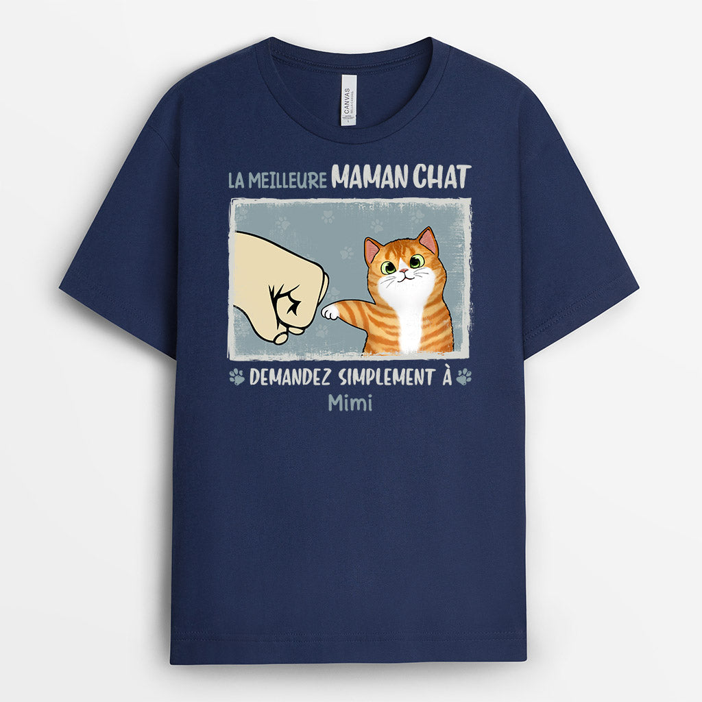 0848AFR2 Cadeau Personnalise T shirt Meilleur Papa Amoureux des Chats_725d180e 4558 41b2 8435 7bed066f4927