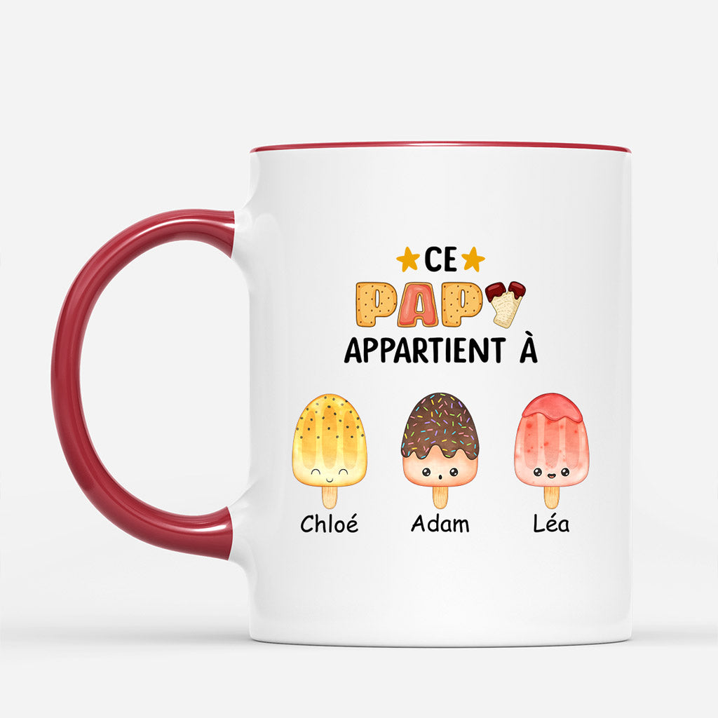 0876MFR2 Cadeau Personnalise Mug Glace Papy Papa