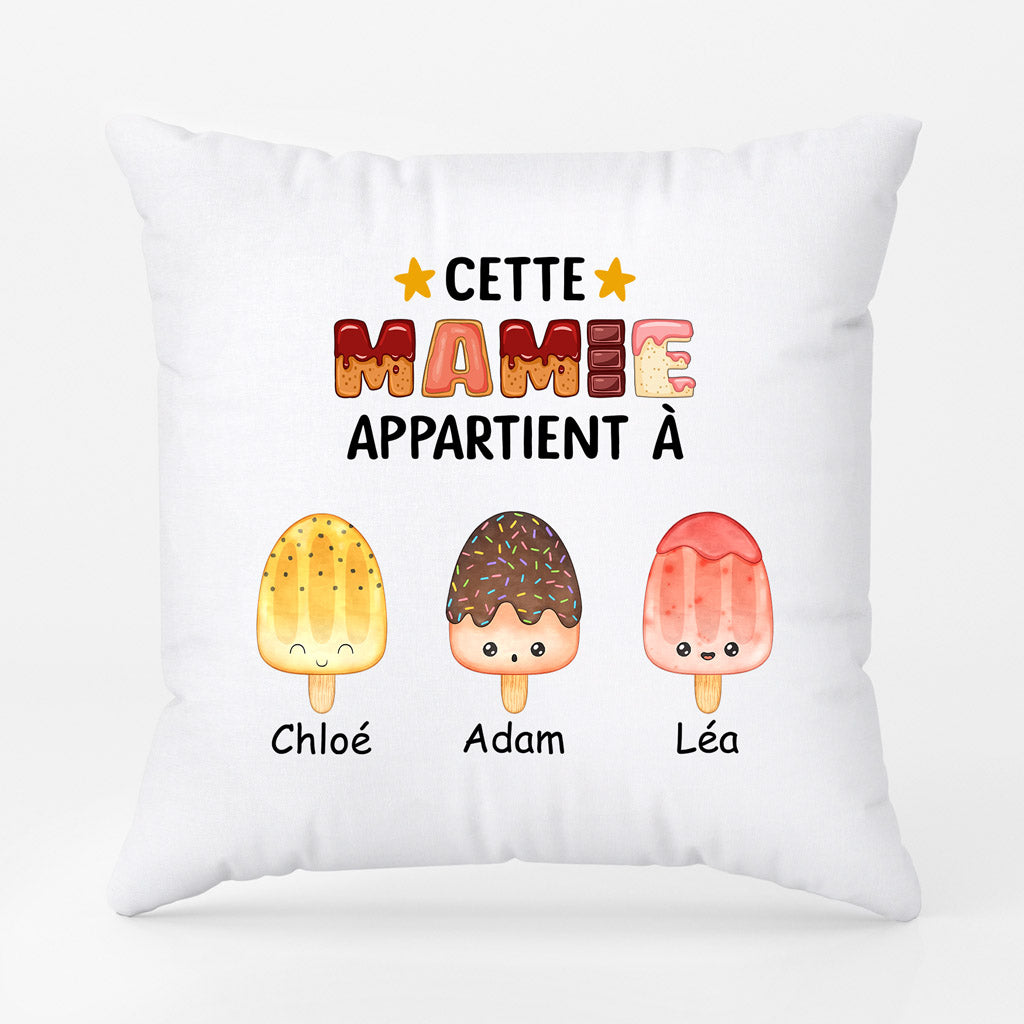 0876PFR2 Cadeau Personnalise Coussin Glace Mamie Maman