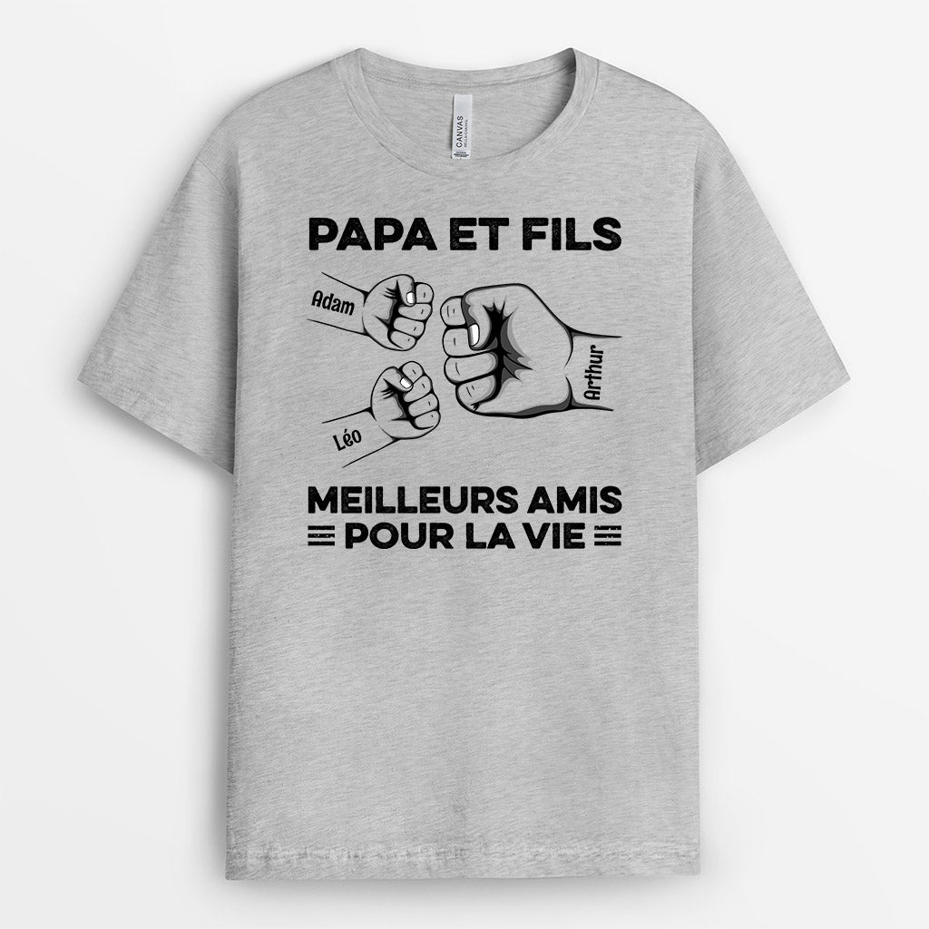0883AFR1 Cadeau Personnalise T shirt Papy Papa