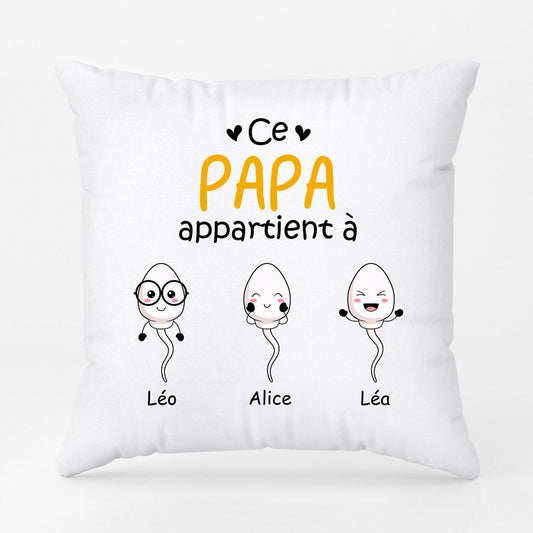 0885PFR1 Cadeau Personnalise Coussin Papy Papa